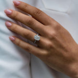 Cushion Pave Lab Grown Diamond Engagement Ring