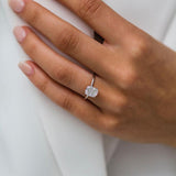 Cushion Hidden Halo Lab Grown Diamond Engagement Ring