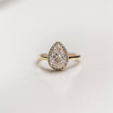 Pear Halo Lab Grown Diamond Engagement Ring