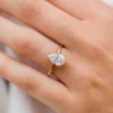 Pear Solitaire Lab Grown Diamond Engagement Ring