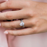 Oval Hidden Halo Lab Grown Diamond Engagement Ring