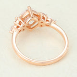 Cushion Cluster Lab-Grown Diamond Engagement Ring
