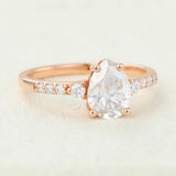 Pear Pave Lab-Grown Diamond Engagement Ring