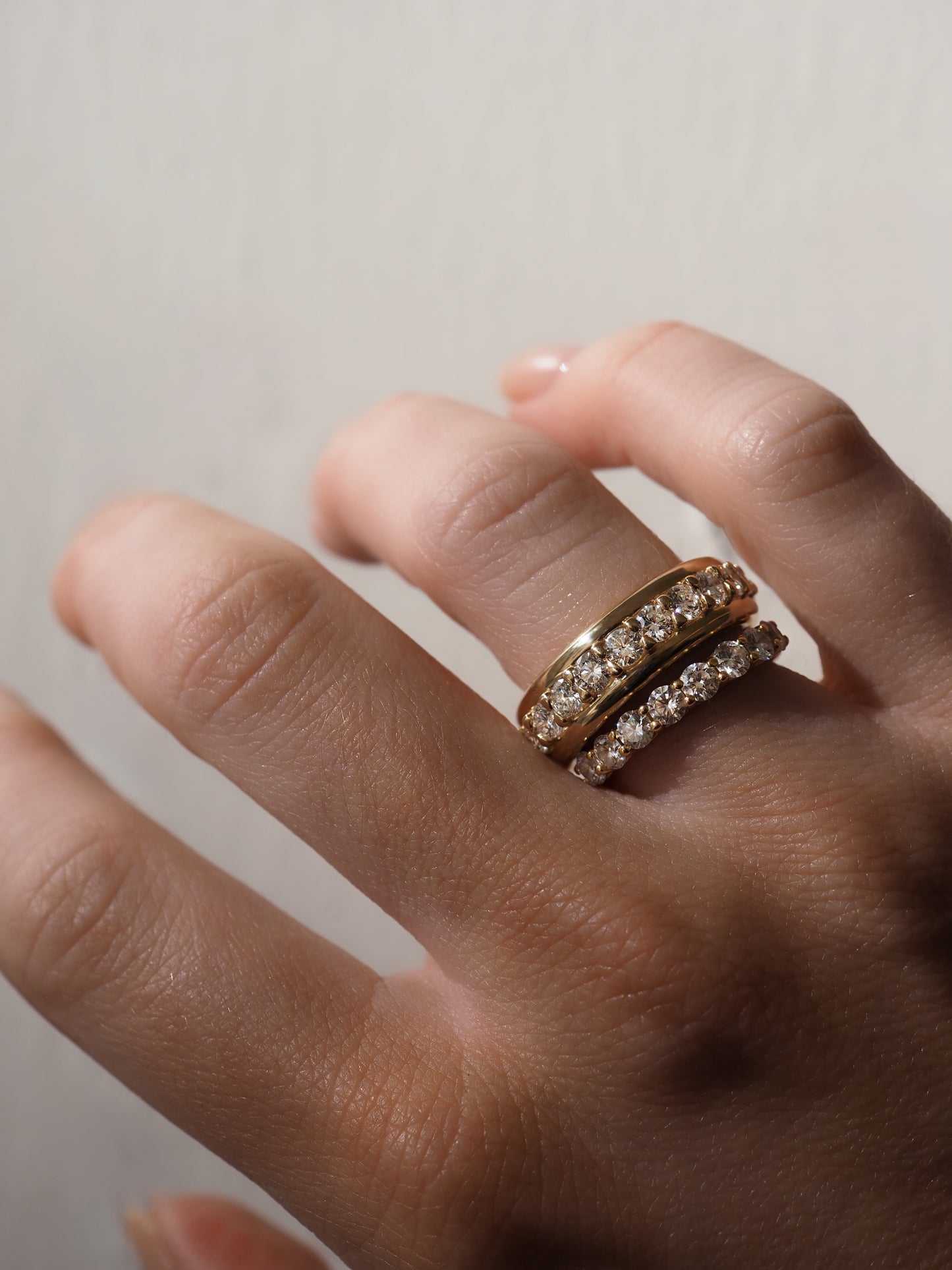 Channel Pave Wedding Band Featuring 2.20 TCW Round Moissanite 2