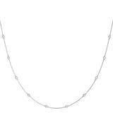 0.50 TCW Round Shape Moissanite Dainty  Necklace 5