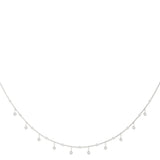 0.33 TCW  Round Shape Moissanite Diamond Drop Necklace 4