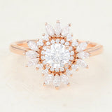Round Cluster Lab-Grown Diamond Engagement Ring
