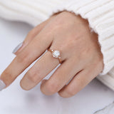 Round Cluster Lab-Grown Diamond Engagement Ring