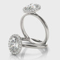 1.50 CT Oval Shaped Moissanite Engagement Ring In Halo Design 4