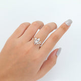 Marquise Cluster Lab-Grown Diamond Engagement Ring