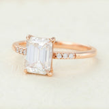 Emerald Pave Lab-Grown Diamond Engagement Ring