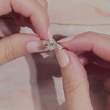 1.0 CT Oval Shaped Moissanite Engagement Ring In Three Stone 13
