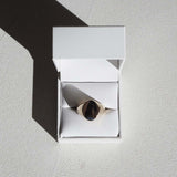 Men's Oval Signet Wedding Band 1