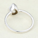 Pear Bezel & Pave Lab-Grown Diamond Engagement Ring
