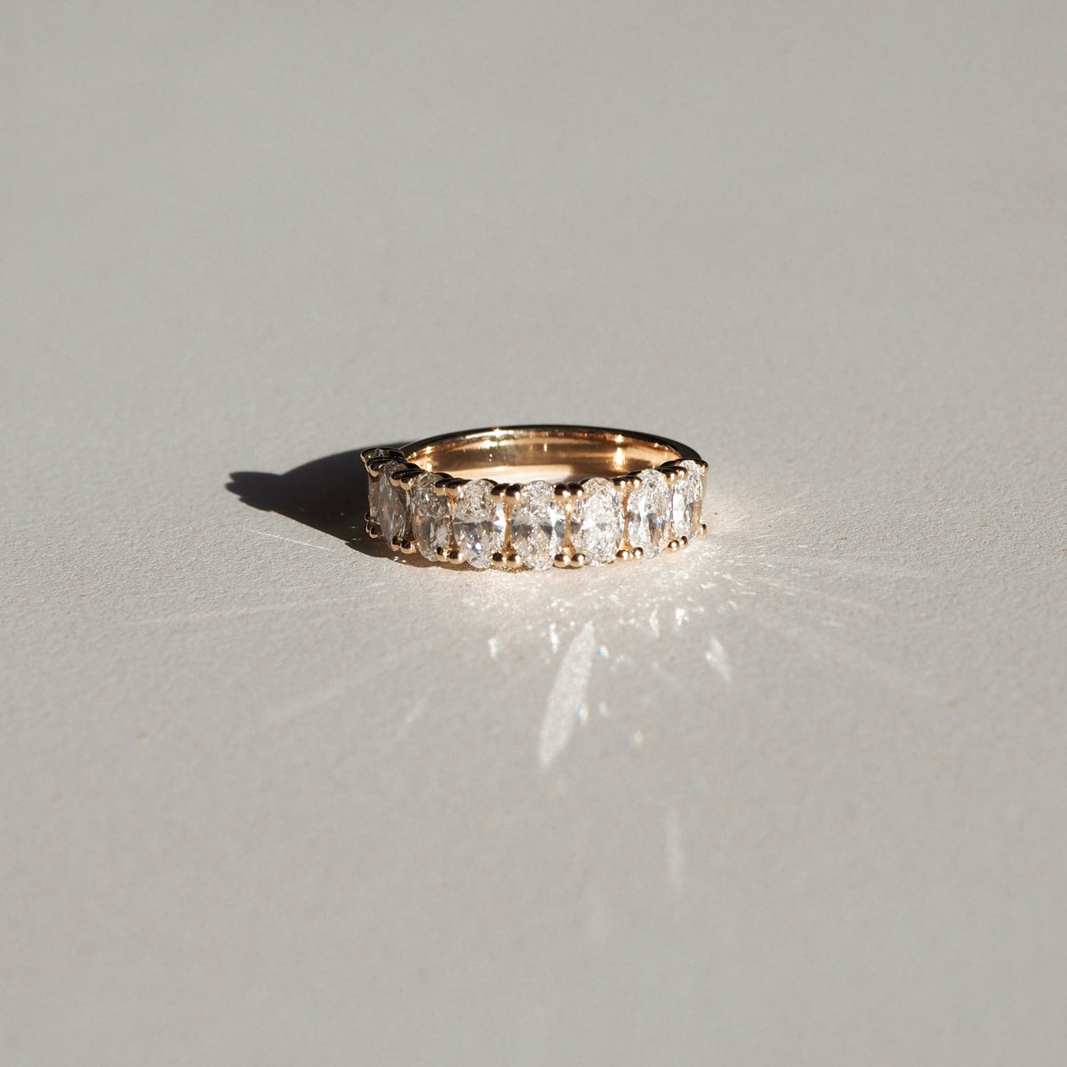 East West Wedding Band Featuring 1.0 TCW Marquise Moissanite 2