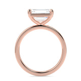 Hidden Halo Engagement Ring Featuring 2.45 CT Emerald Moissanite 8