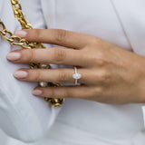 Oval Pave Lab Grown Diamond Engagement Ring