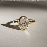 Bezel Setting Engagement Ring Featuring 1.5 CT Oval Moissanite 3