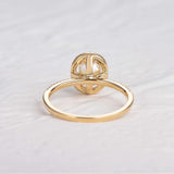 Oval Halo & Pave Lab Grown Diamond Engagement Ring