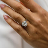 Cushion Pave Lab Grown Diamond Engagement Ring