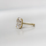 Oval Pave Lab Grown Diamond Engagement Ring