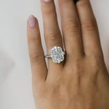 Radiant Halo & Pave Lab Grown Diamond Engagement Ring