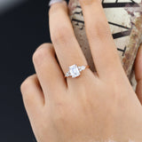 Emerald Cluster Lab-Grown Diamond Engagement Ring