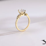 Stunning 1.0 - 2.0 CT Oval Moissanite Engagement Ring with Cluster Design 10
