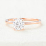 Round Solitaire Lab-Grown Diamond Engagement Ring