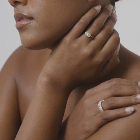 Eternity Wedding Band Featuring 1.60 TCW Oval Moissanite 5