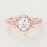 Round Vintage Art Deco Lab-Grown Diamond Engagement Ring