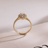 Stunning 1.0 - 2.0 CT Oval Moissanite Engagement Ring with Pave & Halo Design 8