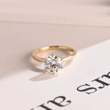 Stunning 0.5 - 1.5 CT Round Moissanite Engagement Ring With Solitaire Design 1