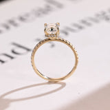 Stunning 1.0 - 2.0 CT Radiant Moissanite Engagement Ring with Pave & Hidden Halo Design 10