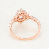 Pear Vintage Art Deco Lab-Grown Diamond Engagement Ring