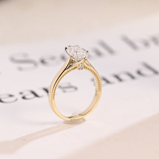 Marquise Solitaire Lab Grown Diamond Engagement Ring