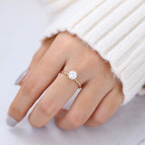 Round Twisted Shank Lab-Grown Diamond Engagement Ring