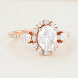Oval Cluster Lab-Grown Diamond Engagement Ring