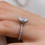 Radiant Pave Lab Grown Diamond Engagement Ring