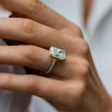 Radiant Pave Lab Grown Diamond Engagement Ring