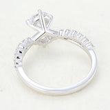 Round Pave Split Shank Lab-Grown Diamond Engagement Ring