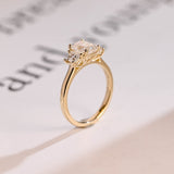 Stunning 1.0 - 2.0 CT Emerald Moissanite Engagement Ring with Three Stone Design 9