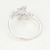 Round Cluster Lab-Grown Diamond Engagement Ring