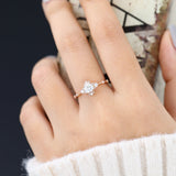 Round Cluster Lab-Grown Diamond Engagement Ring