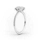 Pave Engagement Ring Featuring 4.0 CT Radiant Moissanite 5