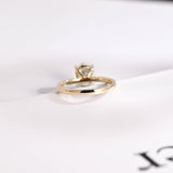 Stunning 1.0 - 2.0 CT Oval Moissanite Engagement Ring with Hidden Halo Design 9