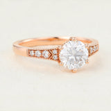 Round Pave Lab-Grown Diamond Engagement Ring