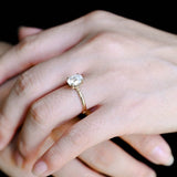Stunning 1.0 - 2.0 CT Oval Moissanite Engagement Ring with Hidden Halo Design 6