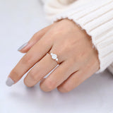 Round Three Stone Lab-Grown Diamond Engagement Ring