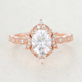 Oval Vintage Art Deco Lab-Grown Diamond Engagement Ring
